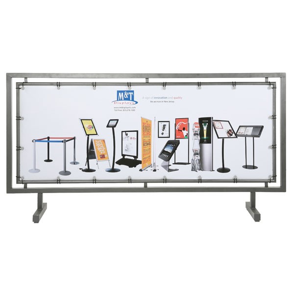 Street Barrier Q Control Systems Silver 65" x 24" Poster Size