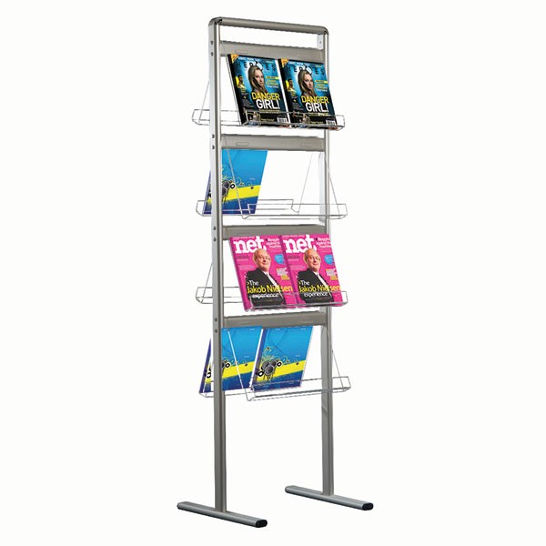 Brochure Set - Standing Double Sided, Brochure Display Holder 2 x 4 (8.5" x 11") Capacity