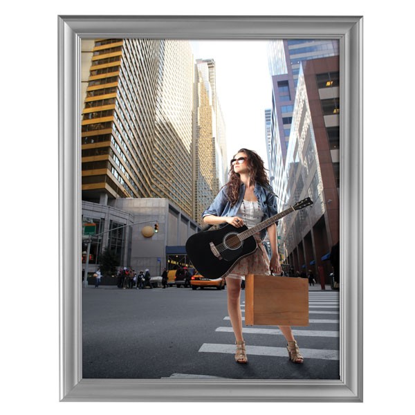 Decorative  Frame 22'' X 28''  Poster Size 1.58" Silver Color Profile, Mitered Corner