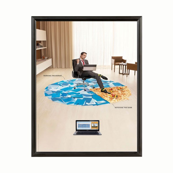 Snap Frame 22'' X 28''  Poster Size 1" Black Color Profile, Mitered Corner