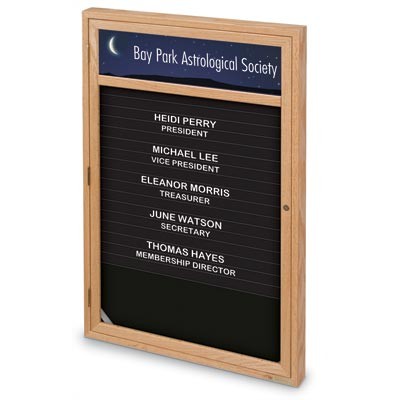 24 x 36" Single Door Illuminated Enclosed Magnetic Directory Board