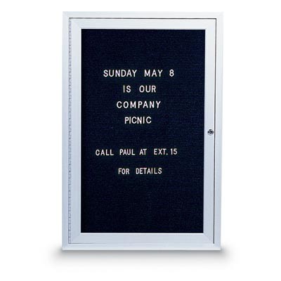 24 x 36" Illuminated Single Door Indoor Enclosed Letterboard
