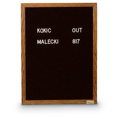 30 x 36" x 3/4" Wood Framed Letterboard