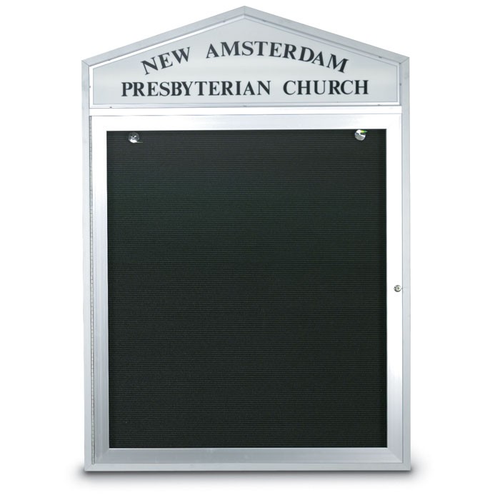 43 x 33" Cathedral Design Double Sided Outdoor Letterboards