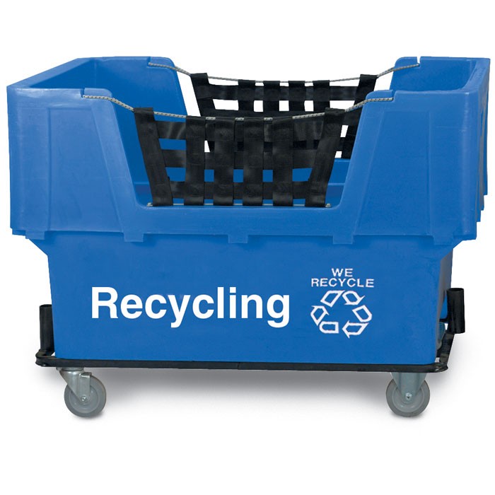 Recycle" w/ Logo Blue Imprinted Plastic Basket Truck