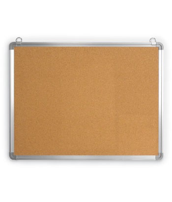 36 x 24" Radius Aluminum Framed Corkboard