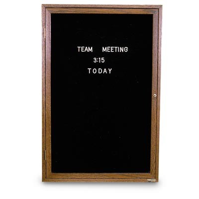18 x 24" Single Door Standard Indoor Wood Enclosed Letterboard