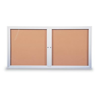 42 x 32" Double Door Standard Outdoor Enclosed Corkboards