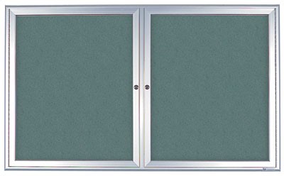 60 x 36" Radius Frame Enclosed Easy Tack Boards