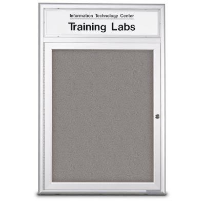 24 x 36" Radius Frame Enclosed Easy Tack Boards w/ Header