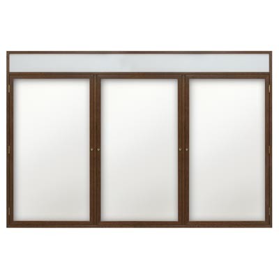 72 x 36" Wood Enclosed Dry/Wet Erase Boards with Header