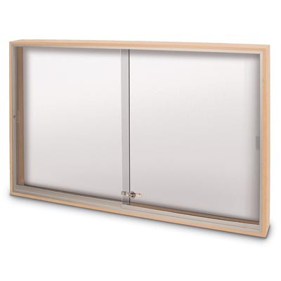72 x 48" Wood Sliding Glass Dry/Wet Erase Boards