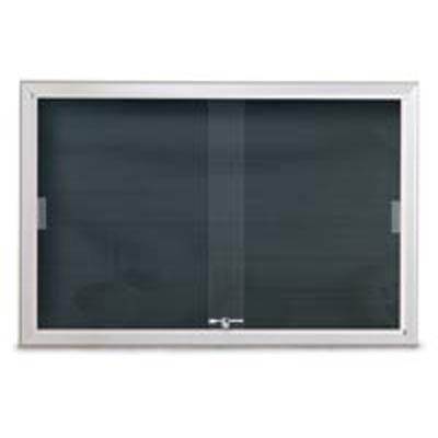 72 x 36" Radius Sliding Glass Door Enclosed Letterboard