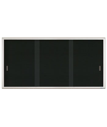 96 x 36" Radius Sliding Glass Door Enclosed Letterboard