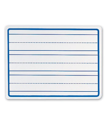 3 Penmanship Line White Dry Erase Board