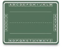 Alphabet Boxes Green Chalkboard