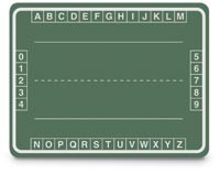 Alphabet Boxes Green Chalkboard