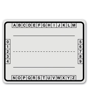 Alphabet Boxes White Dry Erase Board