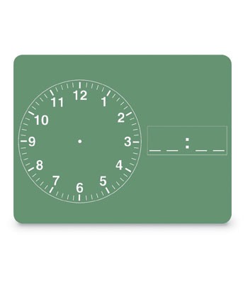 Clock Green Chalkboard