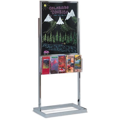 24 x 36" Black Dry Erase Pedestal Board