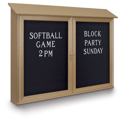 45 x 30" Double Door Enclosed Letterboard Message Center