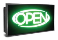 6 x 28" Mirroxy Open Lighted Signs