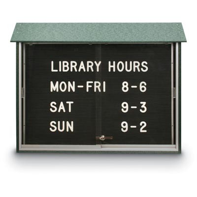 45 x 36" Sliding Door Letterboard Message Centers