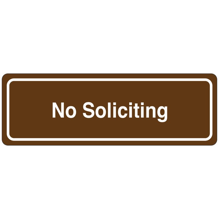 No Soliciting Directional Sign