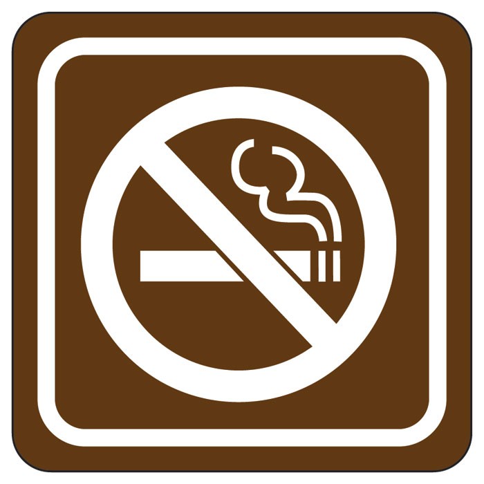 No Smoking Directional Sign