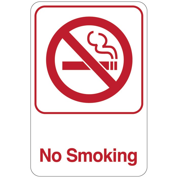 No Smoking Facility Sign