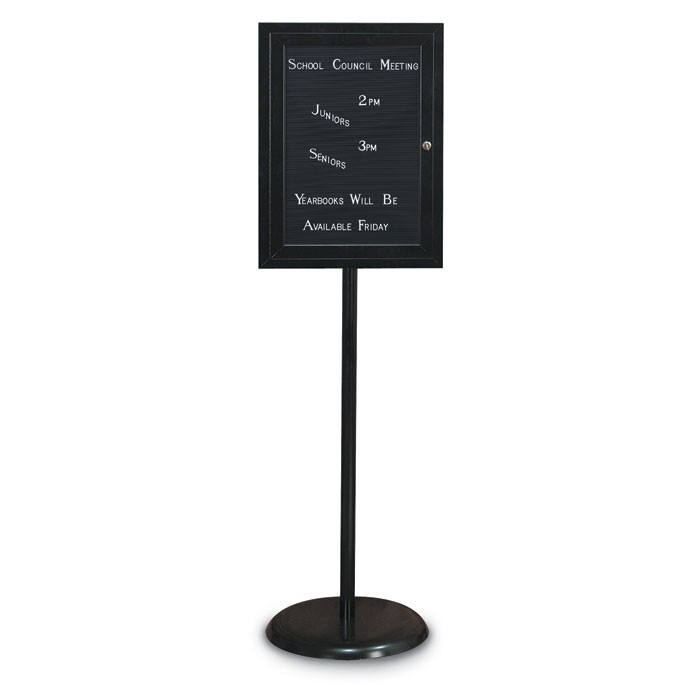 Black Base/ Black Frame Pedestal Letterboard