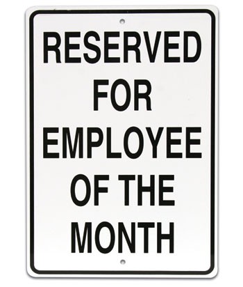 12 x 18" Employee of the Month Parking Lot Sign