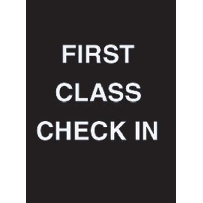 7 x 11" First Class Check In Acrylic Sign