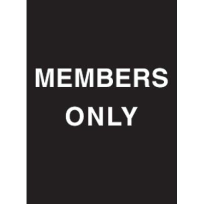 9 x 12" Members Only Acrylic Sign