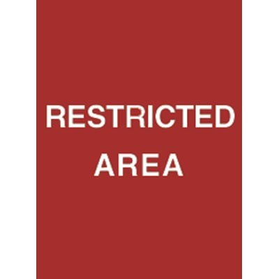 9 x 12" Restricted Area Acrylic Sign