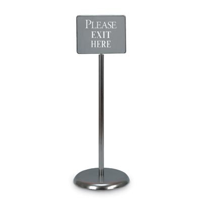 14 x 11" Chrome Sign/Poster Pedestal Holder