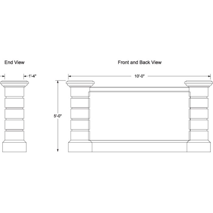 120 x 60" Double Sided Architecture Signage