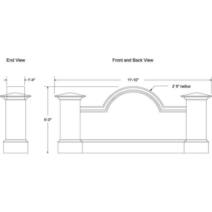 132 x 60" Double Sided Architecture Signage