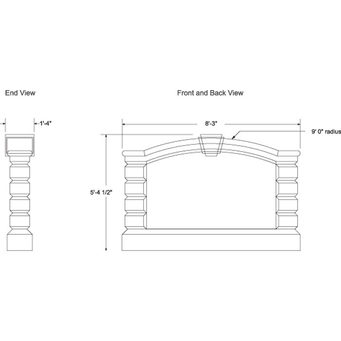 99 x 64 1/2" Double Sided Architecture Signage