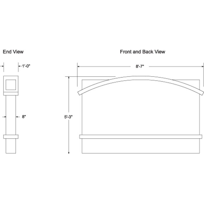 103 x 63" Single Sided Architecture Signage