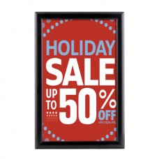  11'' X 17''  Poster Size 1" Black Color Profile, Safety Corner, Without Back Support