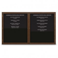 60 x 36" Double Door Standard Enclosed Magnetic Directory Board