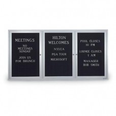 72 x 36" Triple Door Standard Outdoor Enclosed Letterboard