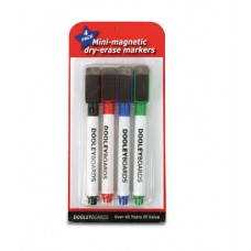 4 Dry Erase Markers with Eraser