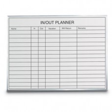 36 x 24" Porcelain Open Faced In/Out Planner Board