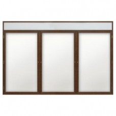 72 x 36" Wood Enclosed Dry/Wet Erase Boards with Header