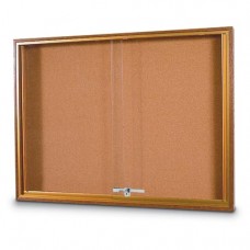 60 x 36" Standard Wood Sliding Door Corkboards