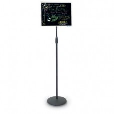 18 x 14" Black Dry Erase Aluminum Frame Pedestal Board