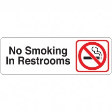 No Smoking In Restrooms Directional Sign