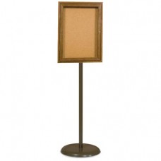 Bronze Base/ Wood Frame Pedestal Corkboard